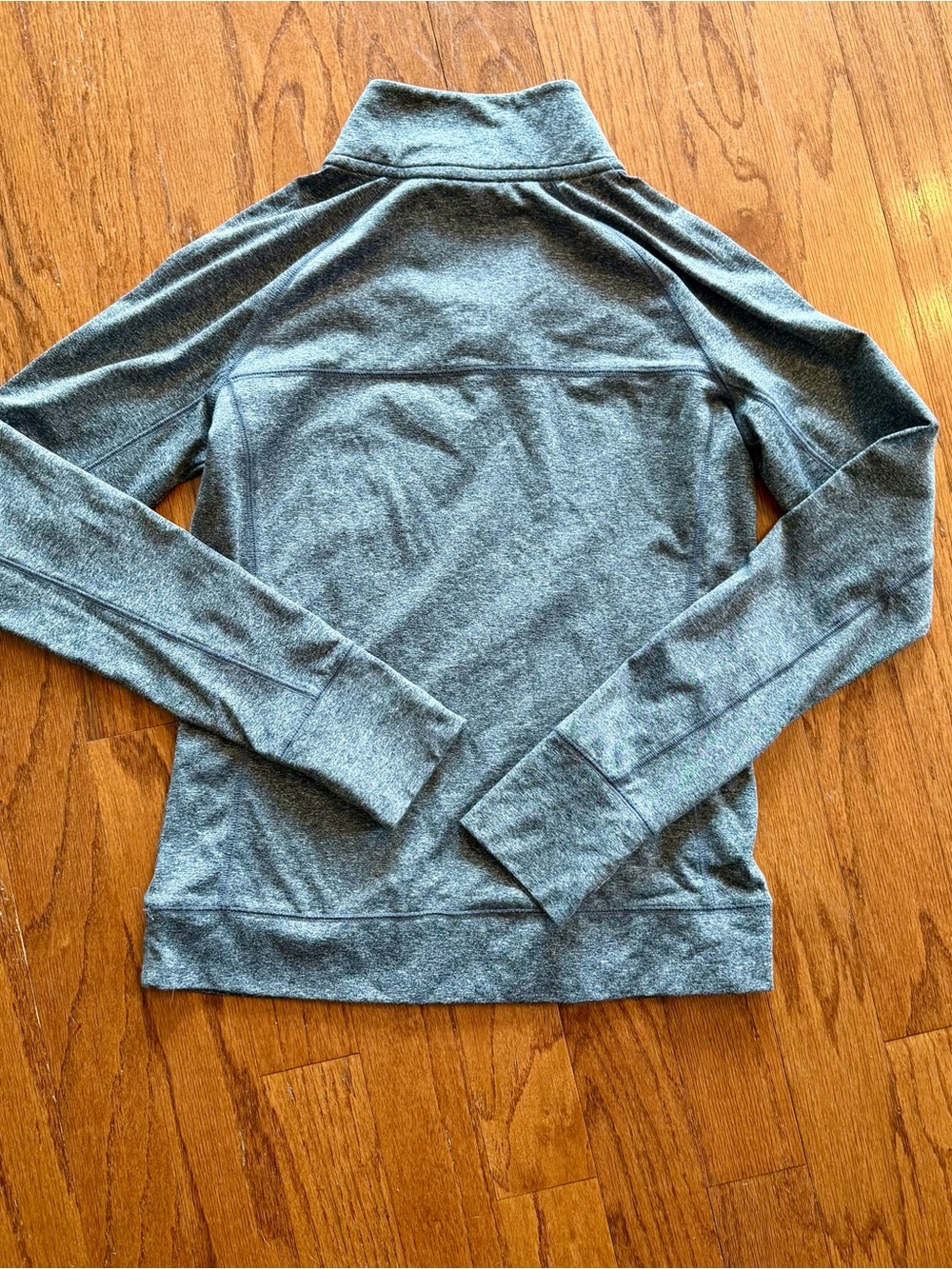 PINK Victoria's Secret Heather Gray Quarter-Zip Pullover Sweatshirt - Picture 3 of 3